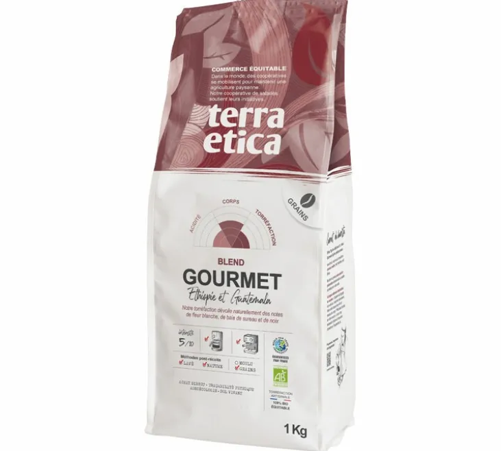 1 kg - Café en grain - Expresso Gourmet Bio - TERRA ETICA
