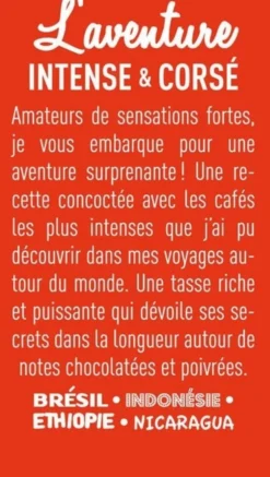 1 kg - Café en grain - L'Aventurier - CAFÉS TCHANQUÉS