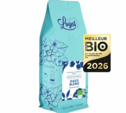 1 kg - Café en grain - Oasis Blend - Médaillé Meilleur Produit Bio - LUGAT