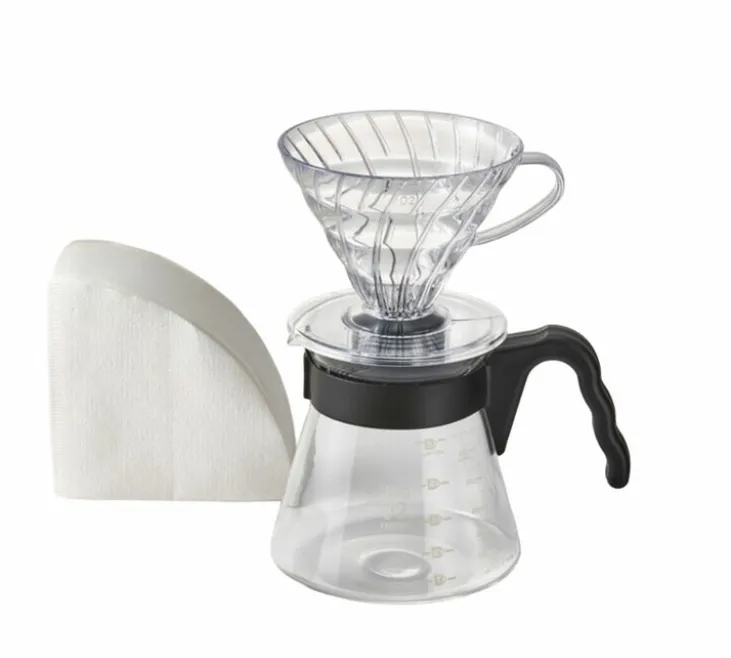 Kit V60 HARIO dripper + carafe 4 tasses