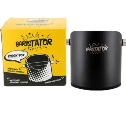Knock box BARISTATOR en acier inoxydable noir