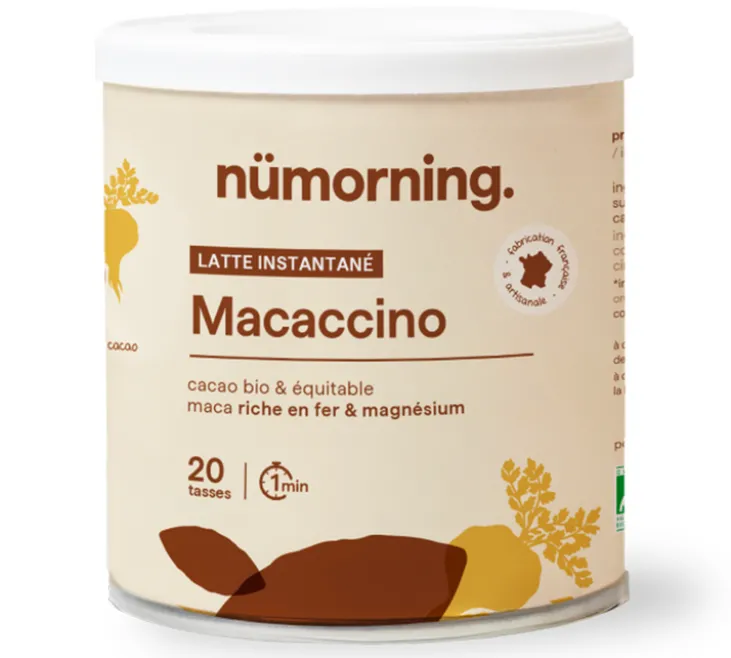Latte instantané Macaccino bio - Boîte 125 g - NÜMORNING