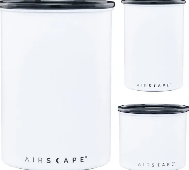 Lot 3 boîtes de conservation métal blanc mat 250 gr, 500 gr et 1 kg - Airscape