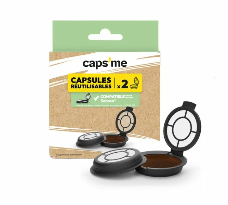 Lot de 2 - Capsules compatibles Senseo® réutilisables - CAPS'ME