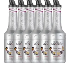 Lot de 6 purées de Fruit de Monin - Fruit de la passion - 6 x1 L