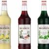Lot de 3 Sirops Monin Menthe / Grenadine / Citron BIO 3 x 1 L