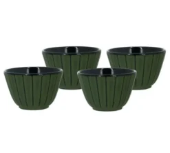 Lot de 4 tasses en fonte verte The kitchenette - 12cl
