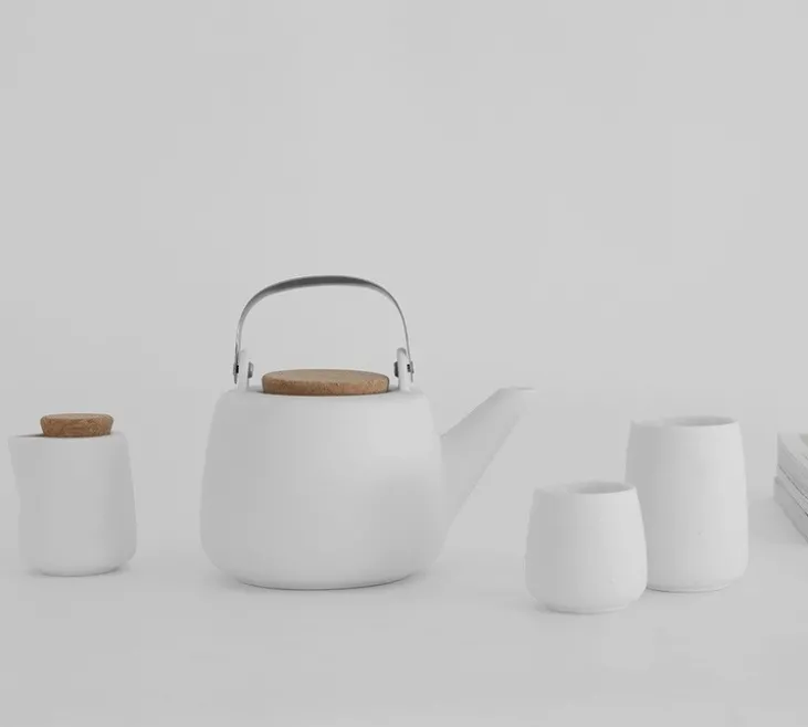 Lot de 2 tasses Nicola en porcelaine blanche 6cl - Viva Scandinavia