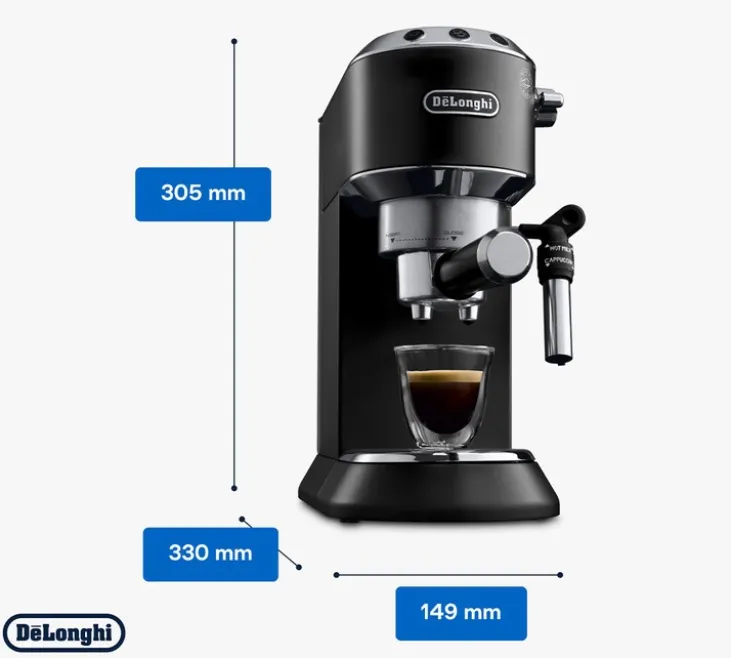 Machine expresso DELONGHI Dedica Style EC695.BK noire