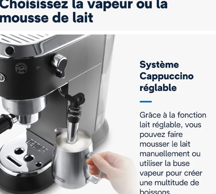 Machine expresso DELONGHI Dedica Style EC695.BK noire