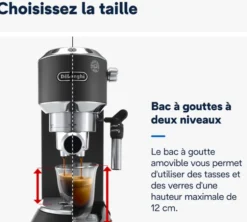 Machine expresso DELONGHI Dedica Style EC695.BK noire