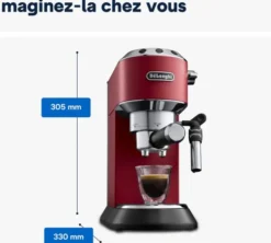 Machine expresso DELONGHI Dedica EC695.R Rouge
