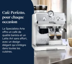 Machine expresso DELONGHI EC9155.W La Specialista Arte blanche + kit Barista