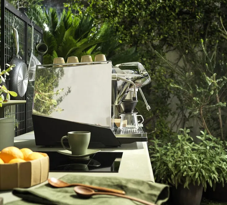 Machine expresso FAEMA Faemina aluminium poli et noir anodisé