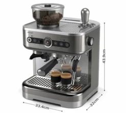Machine expresso PHILIPS Barista Brew double bac à grains PSA3228/01 Métal