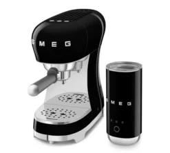 Machine expresso SMEG ECF00BLEU + Mousseur à lait MFF02BLEU Noire - ECF12BLEU