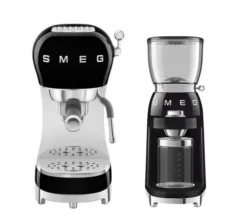 Machine expresso SMEG ECF02BLEU + Moulin à café CGF11BLEU