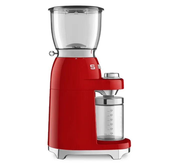 Machine expresso SMEG ECF02RDEU + Moulin à café SMEG CGF01RDEU
