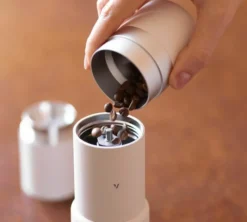 Moulin à café VARIA hybride EVO électrique et manuel blanc