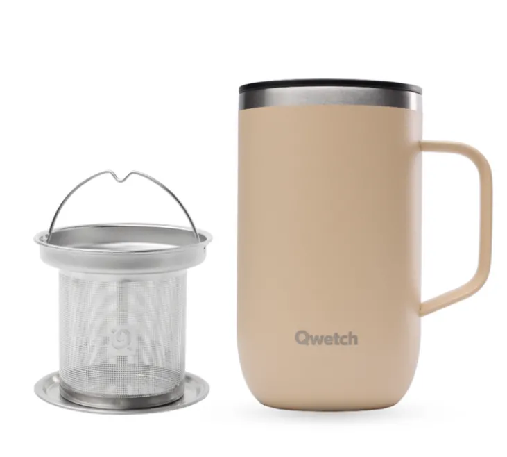 Mug tisanière isotherme lin - 47 cl - QWETCH