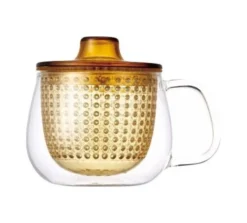 Mug Unimug + infuseur à thé jaune - 35cl - KINTO