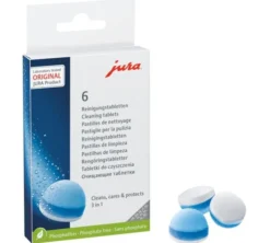 Nettoyant JURA - Boîte de 6 pastilles de nettoyage (3 en 1) Ref 24225