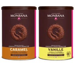 Pack Chocolat Poudre Aromatisé Vanille Caramel - Vrac 2 x 250 g - MONBANA
