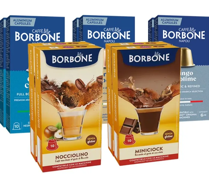 Pack découverte 100 capsules compatibles Nespresso* Original - CAFFEE BORBONE
