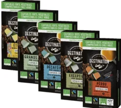 Pack découverte 50 capsules compatibles Nespresso* Original - Fairtrade/Max Havelaar/ BIO - DESTINATION