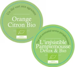 Pack Duo Thés Verts Irrésistible Pamplemousse Orange Citron Bio - Vrac 2 x 100 g - COMPTOIR FRANÇAIS DU THÉ