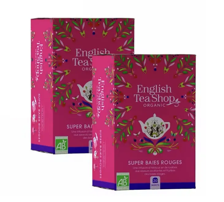 Pack Infusion Super Baies Rouges Bio -2 x 20 sachets - ENGLISH TEA SHOP