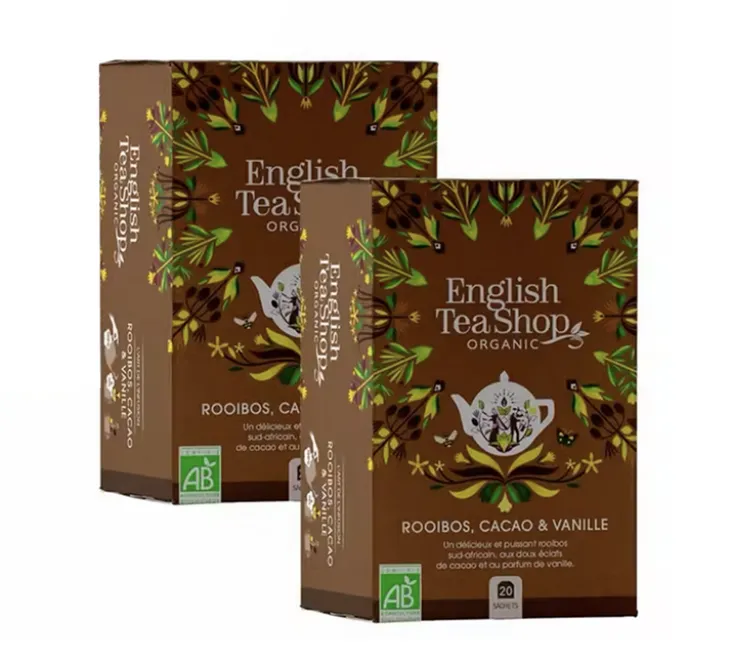 Pack Rooibos Cacao Vanille Bio - 2 x 20 sachets - ENGLISH TEA SHOP