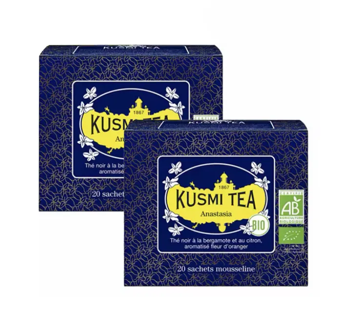 Pack Thé Noir Anastasia Bio - 2 x 20 sachets - KUSMI TEA