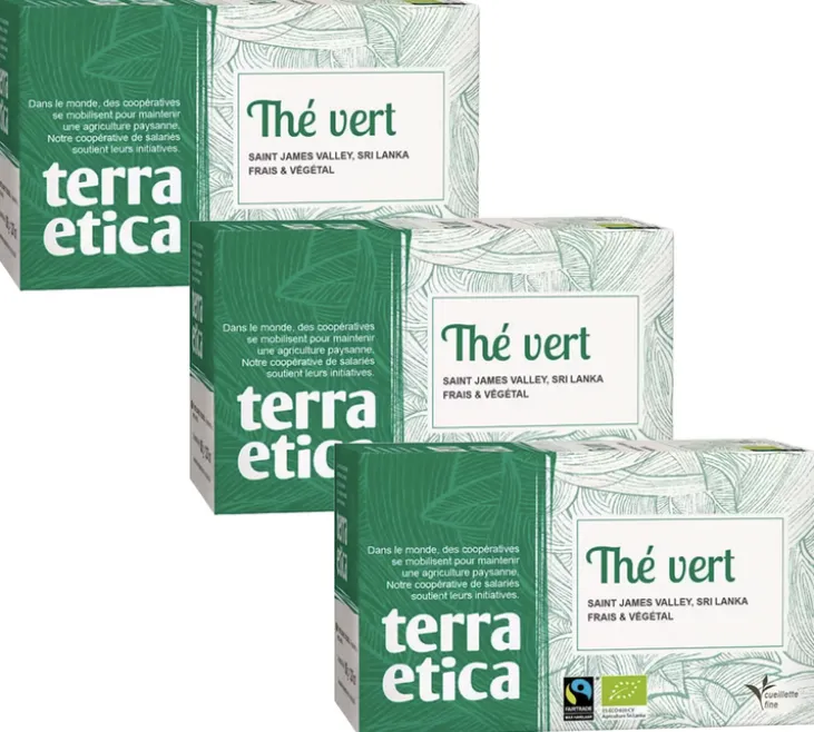 Pack Thé Vert du Sri Lanka Bio & Equitable - 3 x 20 sachets - TERRA ETIKA