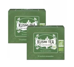 Pack Thé Vert à la Menthe Bio - 2 x 20 sachets - KUSMI TEA