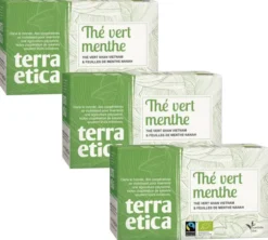 Pack Thé Vert Menthe Bio & Equitable - 3 x 20 sachets - TERRA ETICA