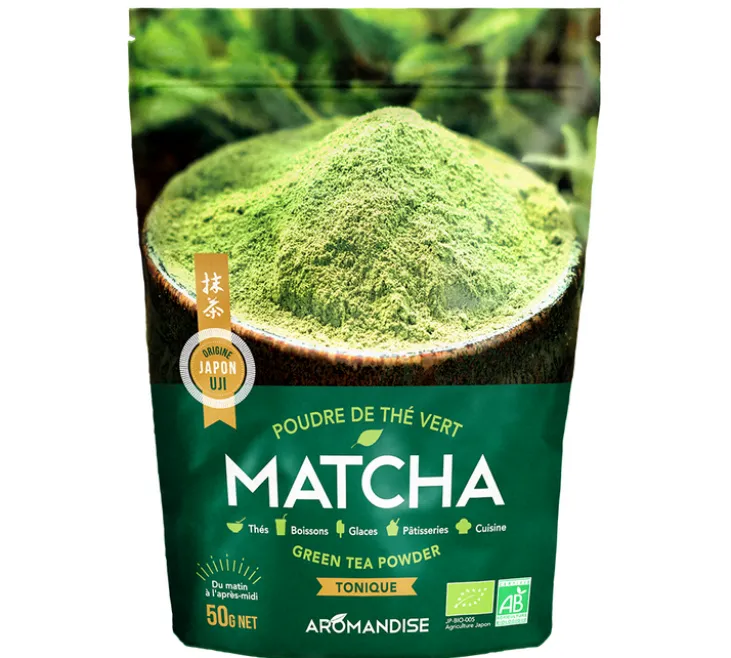 Poudre Fine de Thé Matcha Bio - Vrac 50 g - AROMANDISE