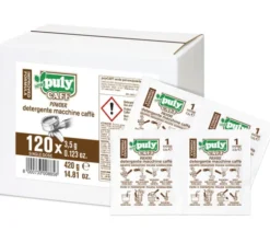 Poudre PULY CAFF VERDE ® - Nettoyant pour machines à café espresso - Green Power - Boîte de 120 pkt X3,5g