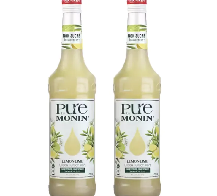 Pure by Monin - Citron et Citron vert - 2 x 70 cl