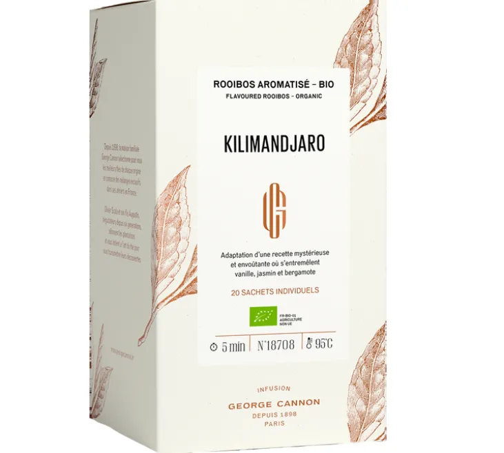 Rooibos Aromatisé Kilimandjaro Bio - 20 sachets - GEORGE CANNON