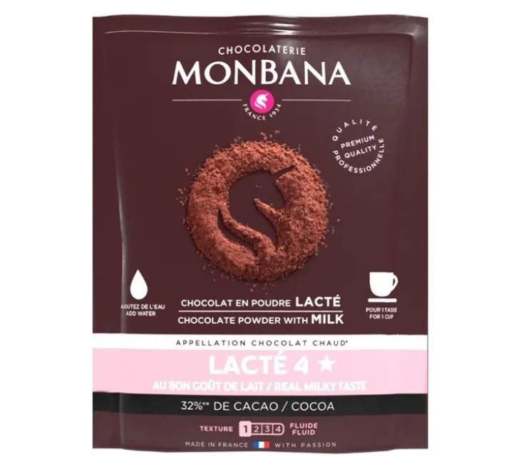 Sachets Boisson Lactée 4 Étoiles Chocolat Poudre - 10 x 30 g - MONBANA