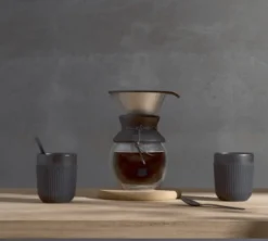 Set de 2 mugs Douro double paroi - porcelaine noire - 10cl - BODUM