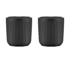 Set de 2 mugs Douro double paroi - porcelaine noire - 10cl - BODUM