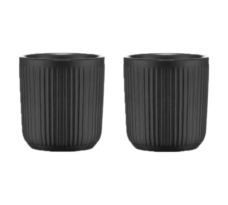 Set de 2 mugs Douro double paroi - porcelaine noire - 10cl - BODUM