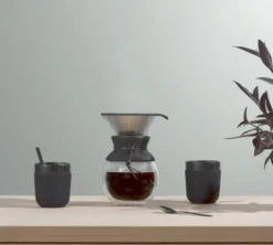 Set de 2 mugs Douro double paroi - porcelaine noire - 10cl - BODUM