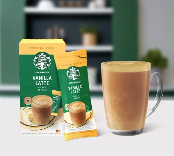 5 sticks - Café soluble - Vanilla Latte - STARBUCKS