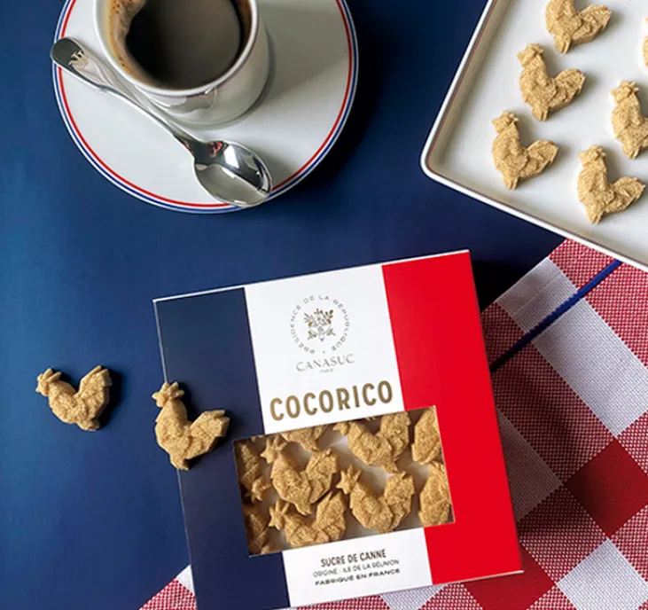 Sucre de Canne Roux Cocorico Style Coq - x 32 sucres - CANASUC