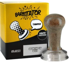 Tamper café BARISTATOR 57.3 mm haute précision manche Bois foncé