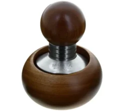 Tamper café MOTTA 58 mm acier et bois foncé avec support