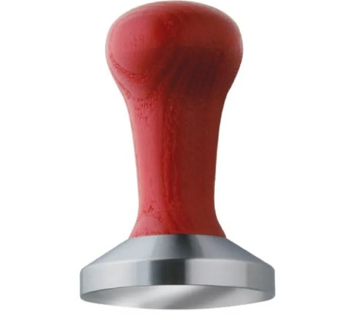 Tamper café MOTTA 58 mm acier et bois rouge